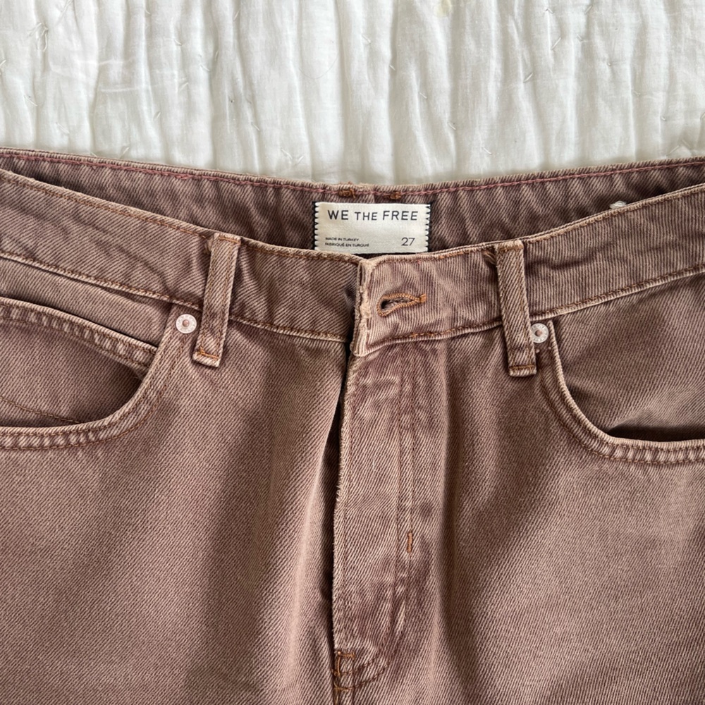 We The Free Women's Dusty Brown barrel Jeans